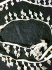 Vintage 52 Inches Exquisite Crystal Beaded Fringe Trim On Ribbon  Free Shipping