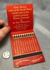 1940s Giant Feature Matchbook Saint Paul Winter Carnival Vintage