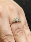 Solid Gold Vintage Moissanite Engagement Ring For Women