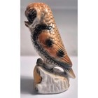Japan Mcm Vintage Porcelain Owl   scissors Holder Pin Cushion 3692
