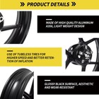 Black 17 x3  Front Wheel Tubeless Rim For Kawasaki Ninja 500r 2024 2025 Z500 Se