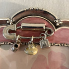 Brighton Baby Love Pink Enamel Metal Flower Photo Picture Frame With Charms