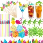 Drink Umbrellas  180pcs Cocktail Drink Accessories Includes Umbrella Straws     