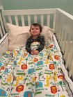Hand Made Watercolor Stars Crib Size Cotton Duvet Comforter Cover Full Zipper
