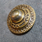 Large Vintage Antique Metal Button Fancy 1   11 16  Inch