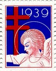 Sheet Of Rockwell Kent 1939 Christmas Seals