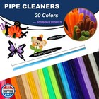 600pcs Pipe Cleaners Craft  20colors Pipe Cleaners Bulk For Arts 