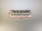Qty 2 Timing Belt Water Pump Replacement Service Polyester Sticker Label 3  X 1 