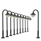 10pcs Model Railway N Scale 1 160 Lamp Post Street Lights Warm White Leds 3 7cm