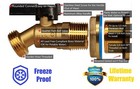 Rainpal Rbs022 Brass Rain Barrel Spigot 1 4 Turn Ball Valve  Bulkhead Fitting 