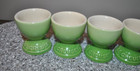 Set Of 6   Le Creuset Footed Egg Holders  Palm Green  Nwt