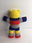 Handmade Crochet Multi-colored  Teddy Bear Stuffed Animal Toy
