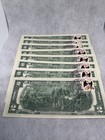 1976  2 Bills 8 Consecutive Serial Numbers First Day Issue Apr 13 Bicentennial