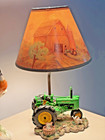 John Deere 1999  Farm Tractor 15 5  Table Lamp W original Shade  Works  Licensed