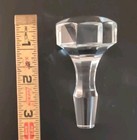 Vintage Clear Cut Glass Octagon Faceted Diamond Decanter Stopper Only 3 5   