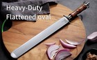 Honing Steel 12 Inch Flat Honing Rod Heavy-duty Sharpening Steel  Fine Cut  High