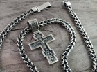 Vintage Necklace Jesus Pendant Silver 925 Jewelry Chain Women s Men Saints Rare