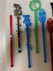 12 Assorted Swizzle Sticks  Las Vegas  Miami Beach  Nassau  Toronto  Amsterdam