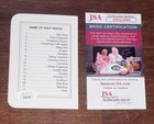 Mark O meara Pga Signed Autographed Golf Masters Scorecard Jsa