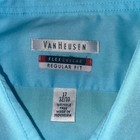 Van Heusen Mens Dress Shirt 17 32 33 Light Blue Regular Fit Flex Collar