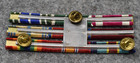 Vintage Military Navy army Ribbon Bar Rack Of 9