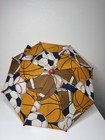 Vintage Sports Umbrella 25 Kids Promo Print Used W  Stains See Photos