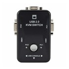 New Dual Port Usb Vga Kvm Switch Box Convertor For Mouse Keyboard Monitor Screen