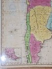 Rare 1838 Niles Antique Map South America Hand Painted