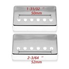 2pcs Chrome Guitar Humbucker Covers  50 52mm Silver Pickup Covers Set For Enh   