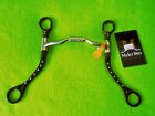 New 5  Myler Black Dot Flat Shank  Low Port Comfort Snaffle Bit mb04 Level 2