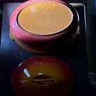 Le Creuset 26 Oval Orange Flame Casserole Dish Pan  Diamond France Rare Vintage