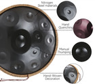 22 Inch Black Adult  Drum 12 Notes 440hz D Minor Kurd Steel Instrument