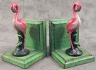 Pair Of Tropical Pink Flamingo Cast Iron Bookends Book Ends