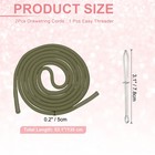 2pcs 53inch Drawstring Cords Hoodie String With Easy Threader  Dark Green
