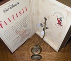 Fantasia Sorcerer Mickey Pocket Watch In Display Book 