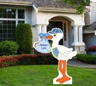 It s A Boy Personalized Yard Stork Sign - Welcome Baby Announcement  4 Ft  Tall 