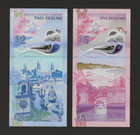 Bermuda  2    5 Dollars 2024  P-63a  64a New Polymer Banknotes  A 1 Prefix  Unc 