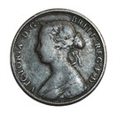 1862 Great Britain Queen Victoria Half Penny