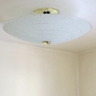 617c Vintage 50 s 60 s Lg 17  Mcm Ceiling Light Fixture Glass Shade Lamp