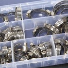 60x Adjustable Hose Clamps 7 Sizes Worm Gear Stainless Steel Clamp Assortment