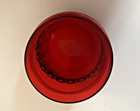 Vtg Brass   Ruby Red Glass Incense Burner Potpourri Votive Jar Mcm India Boho