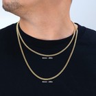 14k Yellow Gold 4mm Miami Cuban Italian Link Chain Necklace Mens Womens 16 - 30 