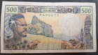  1970  Tahiti 500 Francs P25a  K 1-31578 