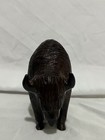 Vtg Ironwood Hand Carved American Buffalo Bison Sculpture Cabin Lodge Decor Art