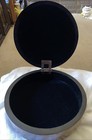 Vtg Handpainted 12 jewelry sewing Woodbox Storage Hinged W lid Black Felt Lining