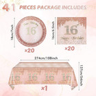 41pcs 16th Birthday Party Decorations For Girls  Rose Gold Birthday Supplies Inc