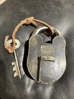 Antique Brass Padlock With Working Lock And Key Marked Usp    38 Us Post Office