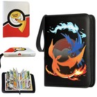 New Card Binder For Pokemon Cards Holder Fits 400 Cards With 50 Removable Sleeve