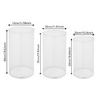 3pcs Clear Round Cylinder Pedestal Stand For Wedding Party Display Stand Decor