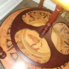 Vintage-style Rolling Globe Hidden Brandy Cart 36 X 24 X 24   